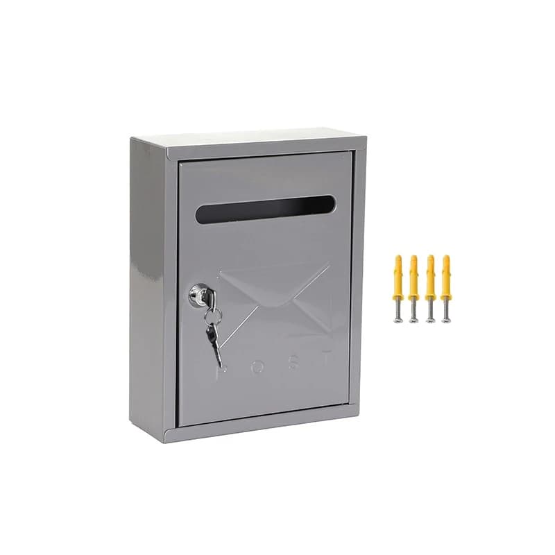 Boîte aux lettres murale en métal 20x7.5x26cm, boîte aux lettres pour appartement, grande capacité, 