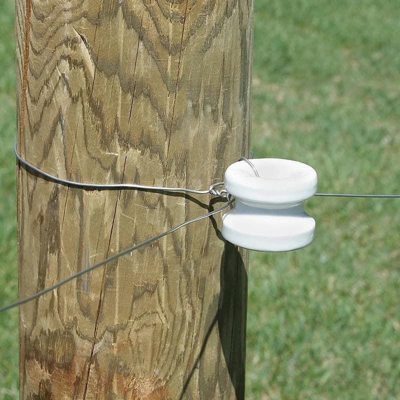 Poteau d'angle de clôture électrique en porcelaine