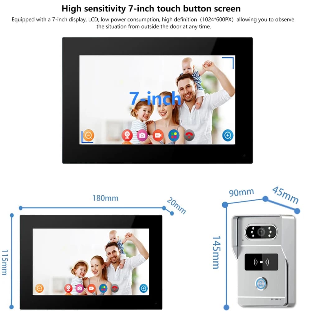 Système de sonnette vidéo Wifi 1080P HD