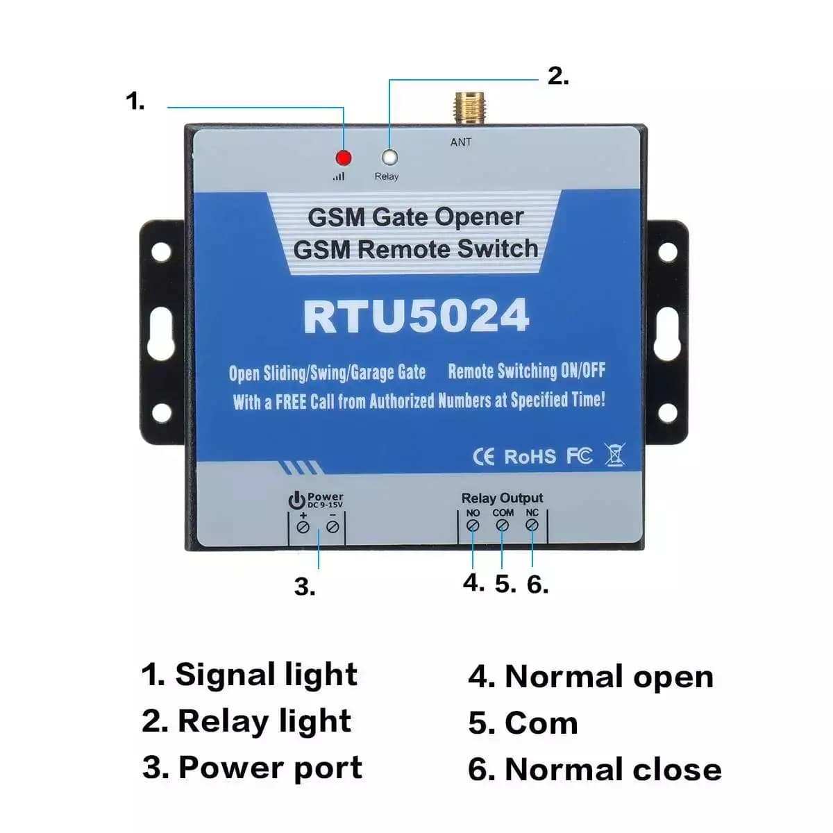 GSM ouvre-porte relais commutateur télécommande sans fil accès aux portes longue antenne appel gratuit