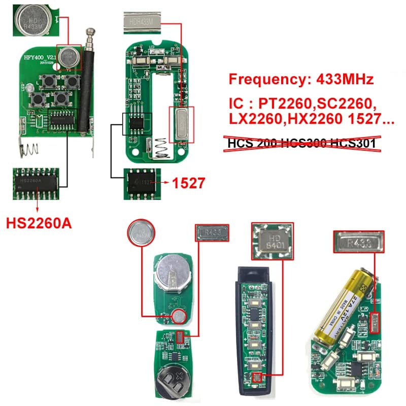 Télécommande Clone Marantec Numérique 302 433 Mhz D302 304 313