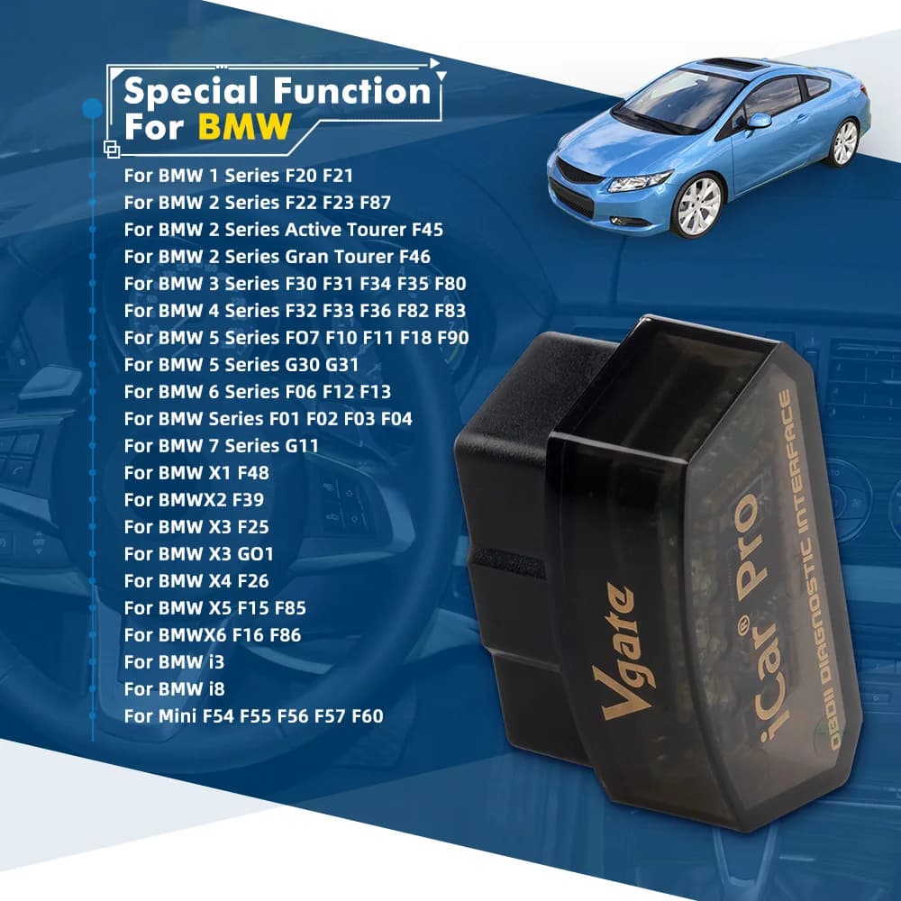 Vgate Vlinker MC V2.2 ICar Pro Bluetooth 4.0 WIFI OBD2 Scanner pour Android IOS Lecteur de code automatique Outil OBDII PK V1.5 ELM327