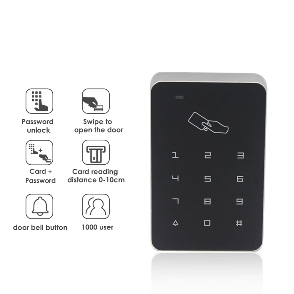 Système de contrôle d'accès à clavier numérique RFID 125khz