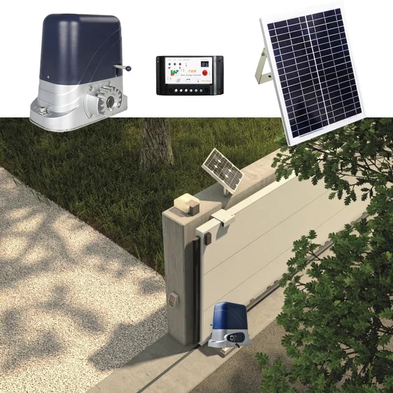 Système d'ouverture de porte solaire coulissante 24V