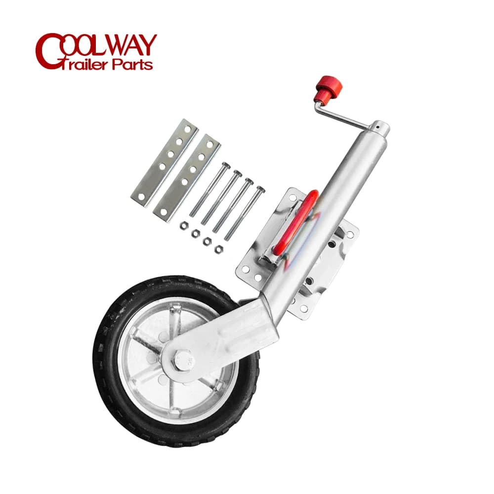 Roue Jockey de 10 pouces, roue pivotante en caoutchouc solide, capacité de 1000KG, caravane RV bateau remorque cric pièces accessoires
