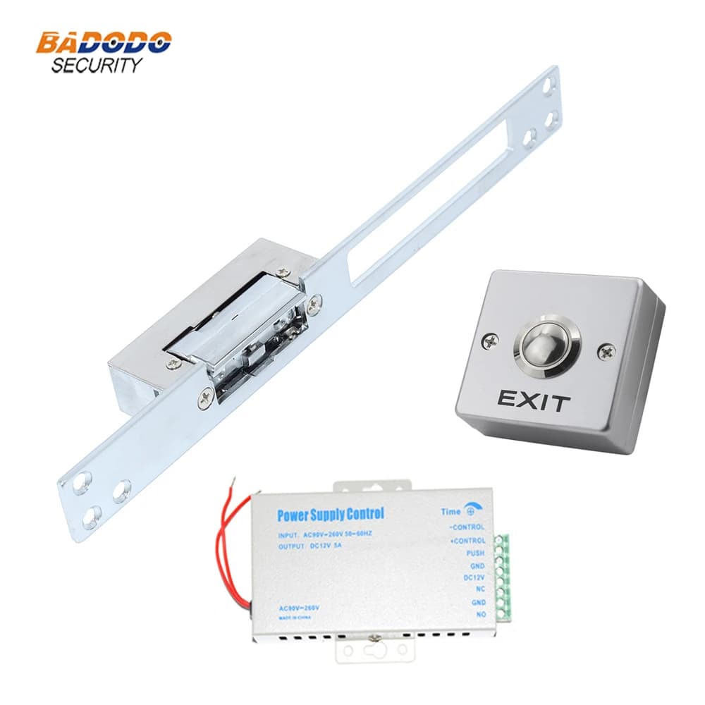 Serrure à gâche électrique DC 12V pour porte en bois
