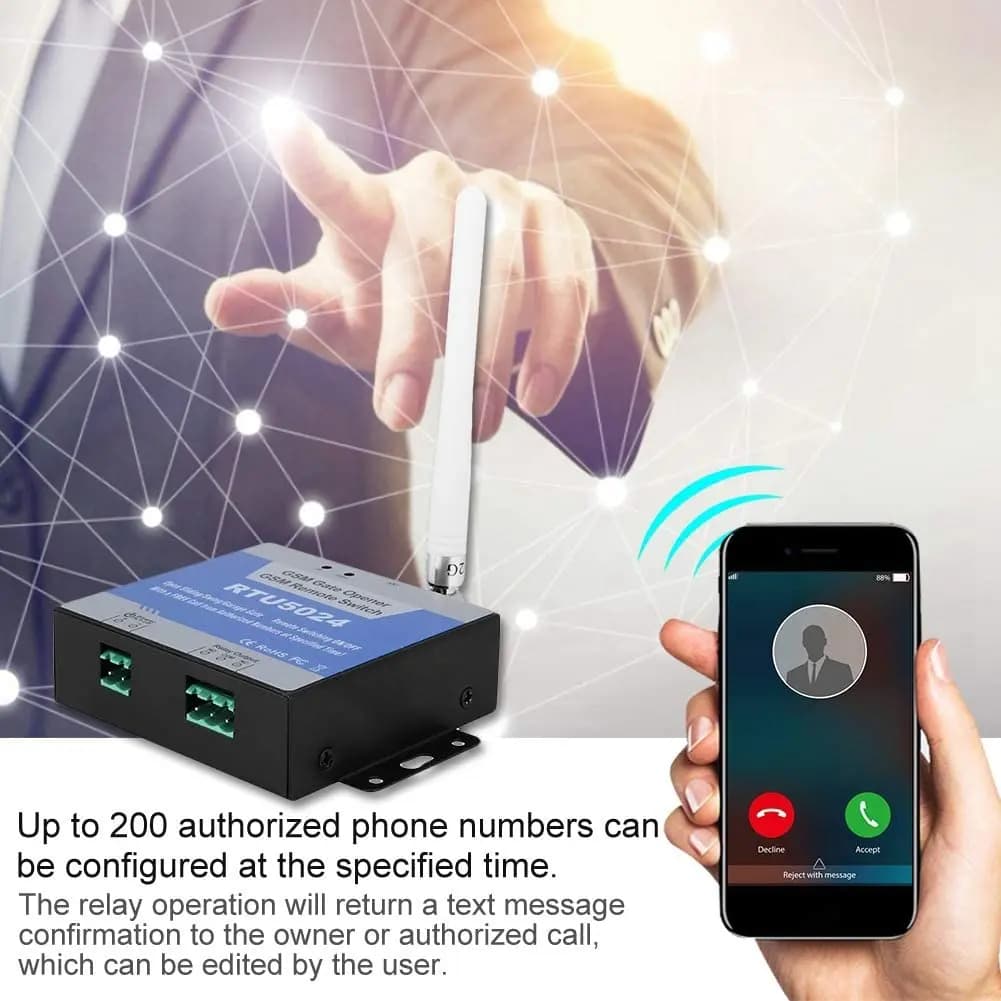 GSM ouvre-porte relais commutateur télécommande sans fil accès aux portes longue antenne appel gratuit