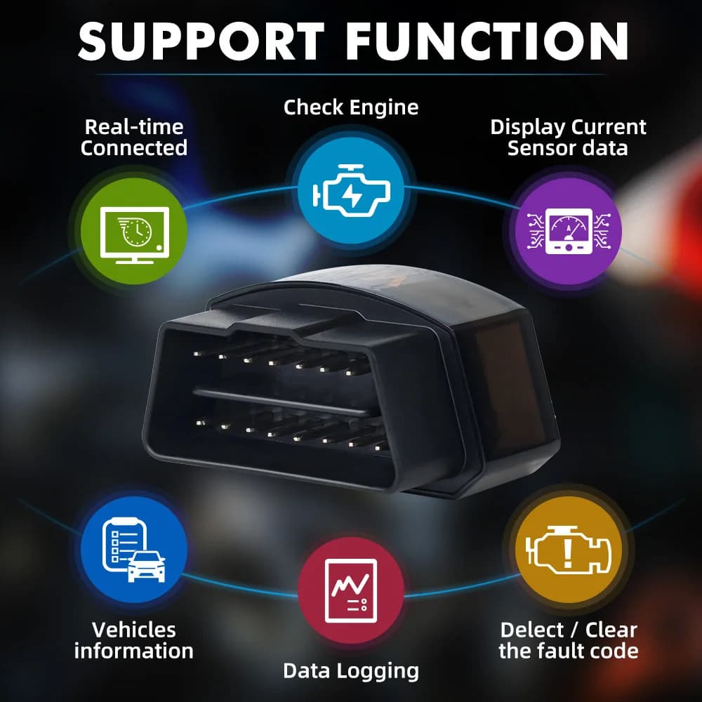 Vgate Vlinker MC V2.2 ICar Pro Bluetooth 4.0 WIFI OBD2 Scanner pour Android IOS Lecteur de code automatique Outil OBDII PK V1.5 ELM327