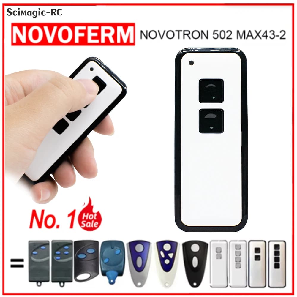 2pcs NOVOFERM MINI-NOVOTRON 522 524 504 Télécommande de portail électrique 433.92MHz