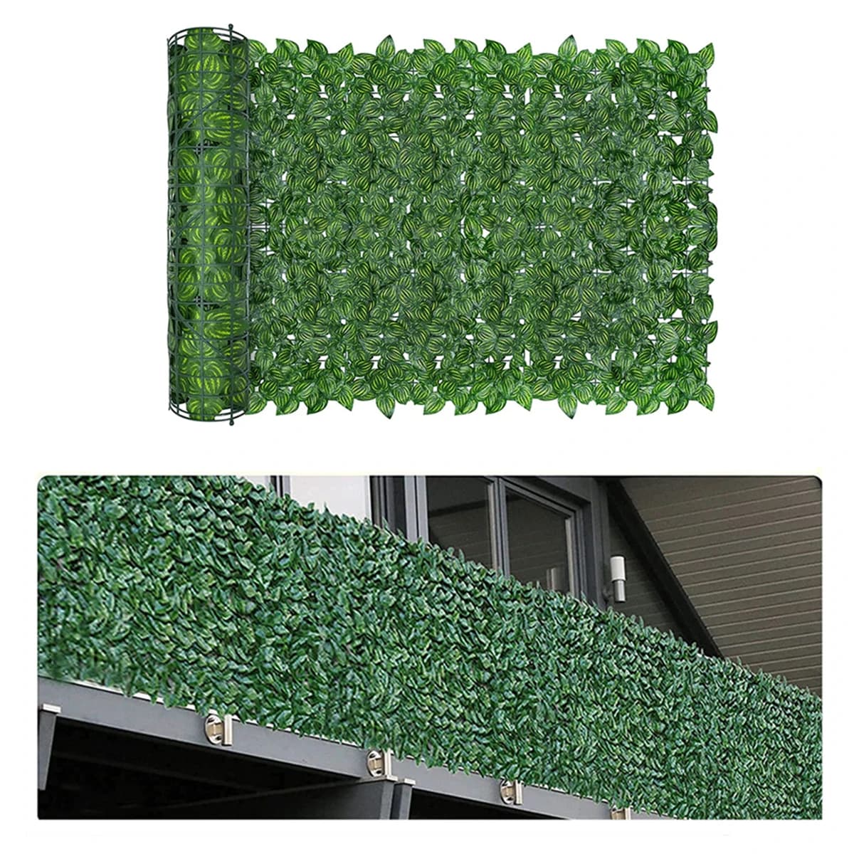 Panneaux de clôture à feuilles artificielles