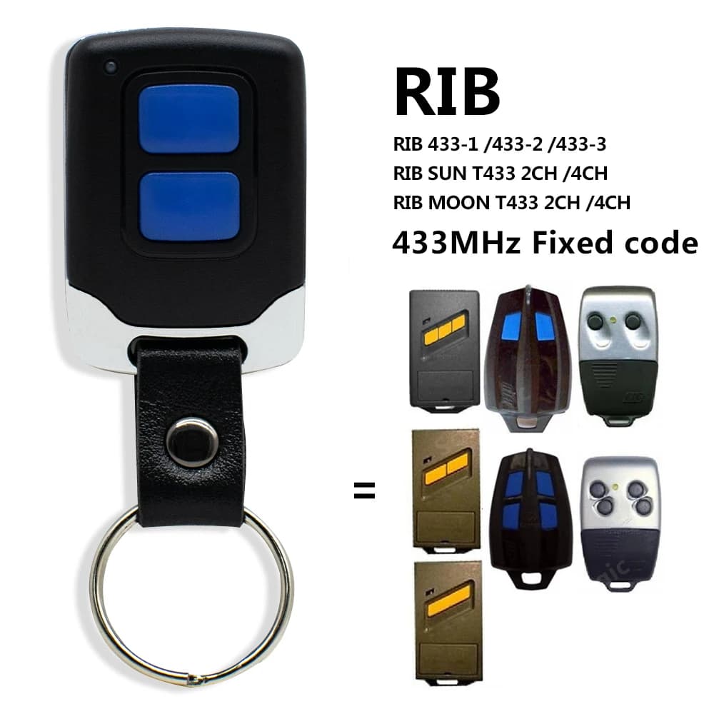 RIB SUN T433-2CH RIB SUN T433-4CH Télécommande pour porte de garage