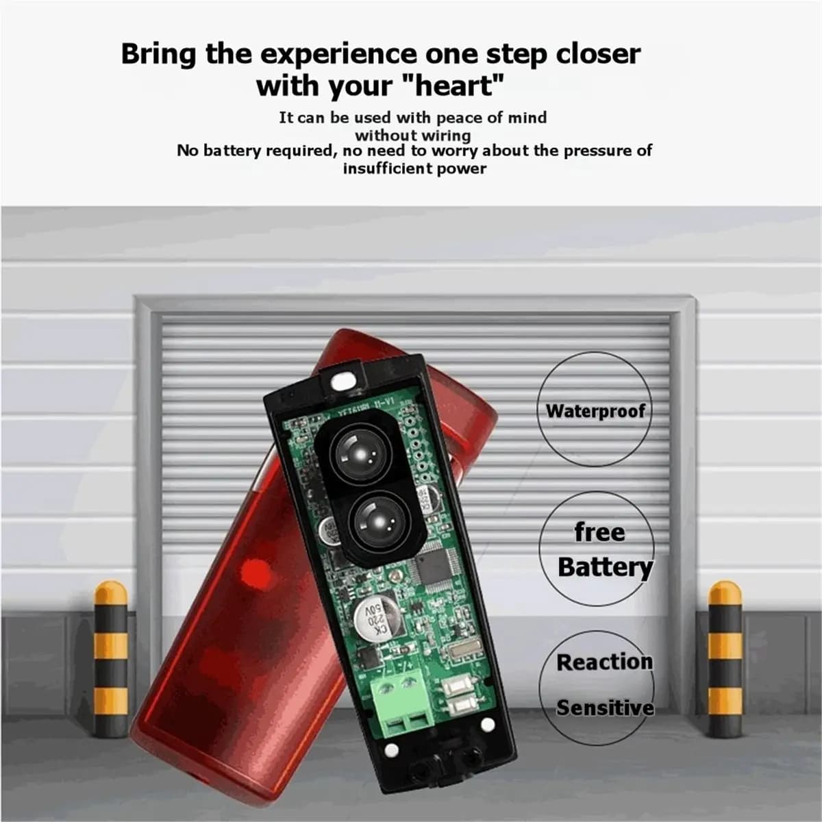 Fitfit 7m Photocellule infrarouge réfléchissante pour ouvre-porte de garage coulissant