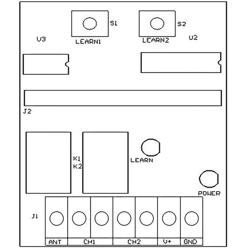 Contrôleur de récepteur de porte de garage 433