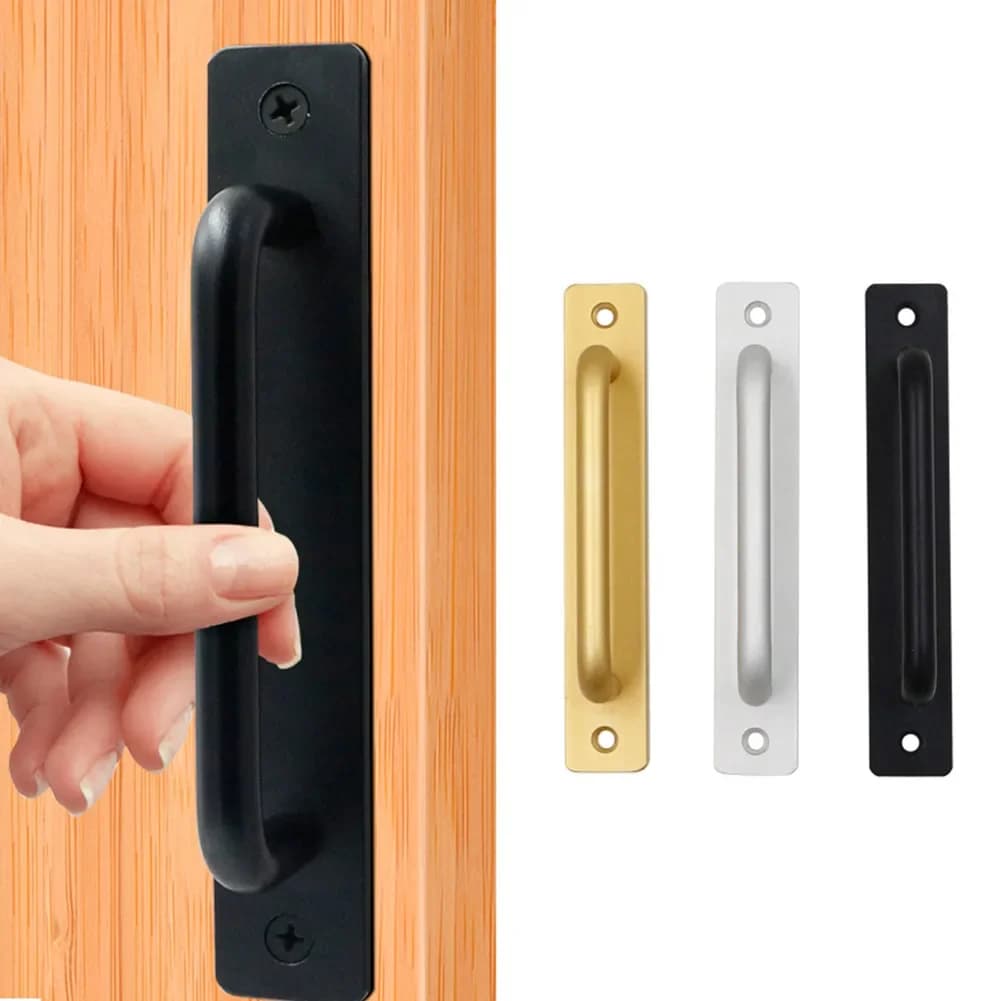 Poignée de porte coulissante en alliage d'aluminium, poignée de porte pour porte de toilette, sans poinçon, quincaillerie de meubles