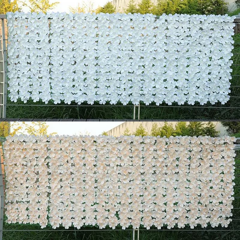Mur de haie de fleurs artificielles