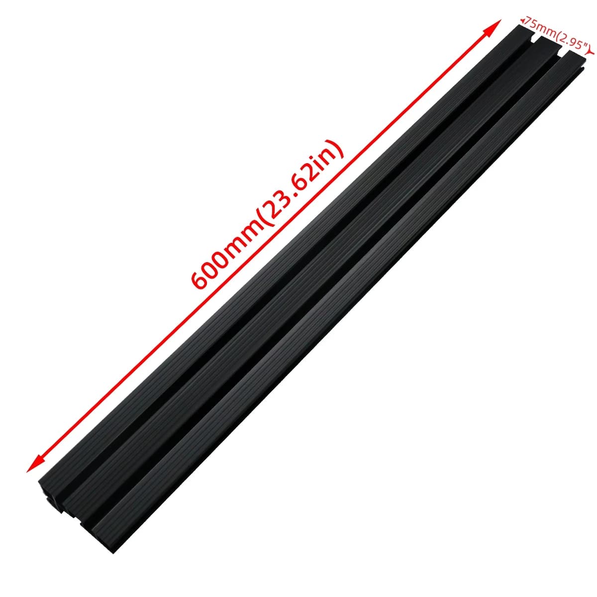 Clôture profilée en aluminium 600/800mm-supports coulissants à fente sur rail en T
