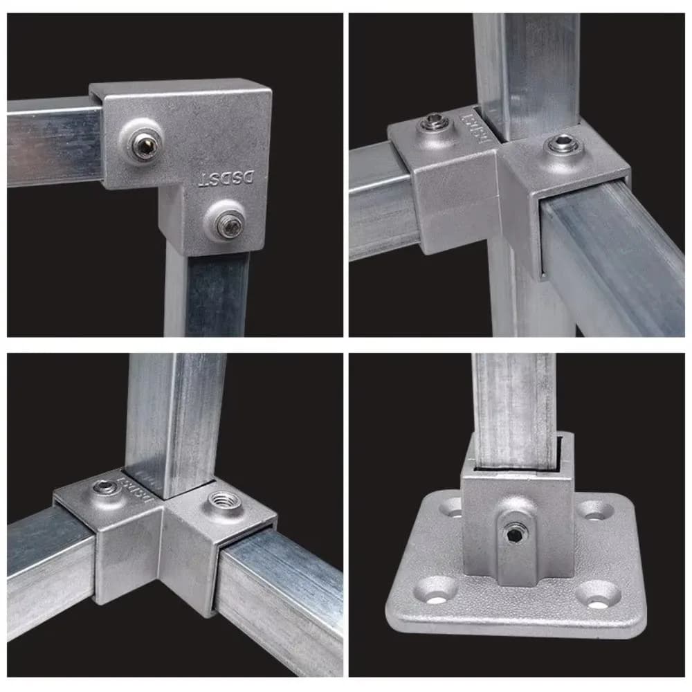 Connecteur carré en alliage d'aluminium 20x20mm