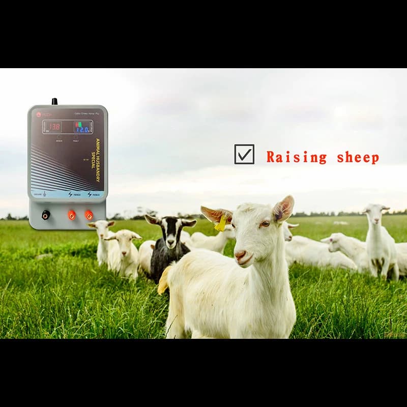 Électrificateur de clôture électrique à tension réglable de 5 à 40 km pour animaux de ferme