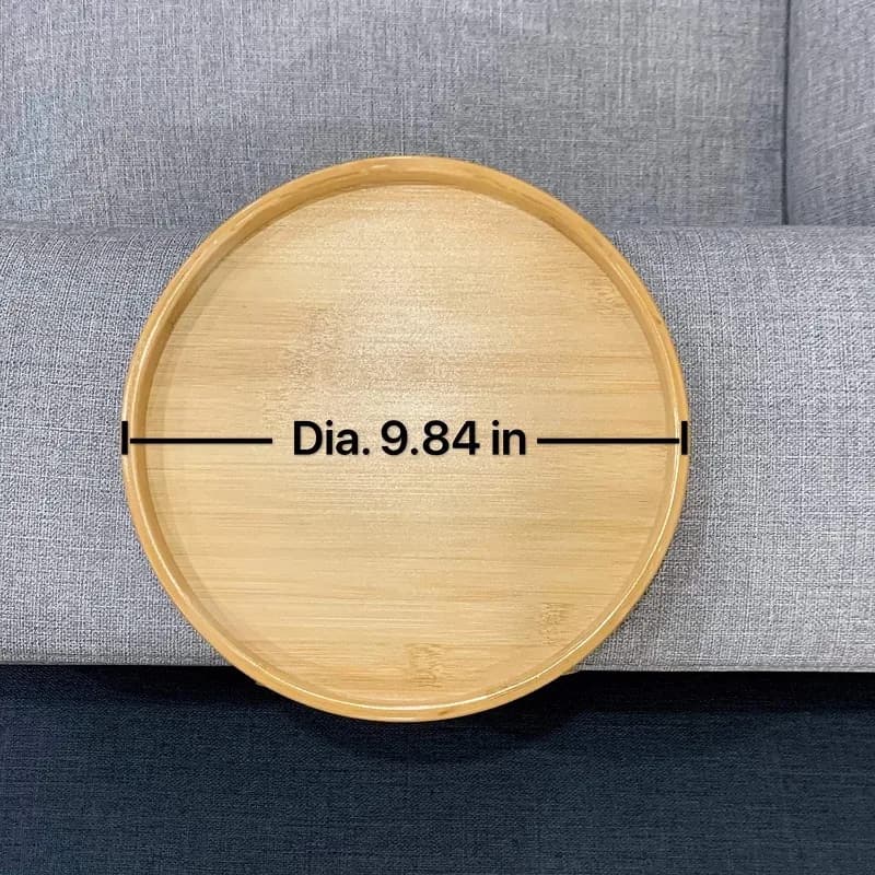 Plateau d'accoudoir de canapé en bois, Clip circulaire sur plateau de petit déjeuner, usage domestique, Table d'appoint de canapé pliable, plateau de collation, plateau de rangement intégré