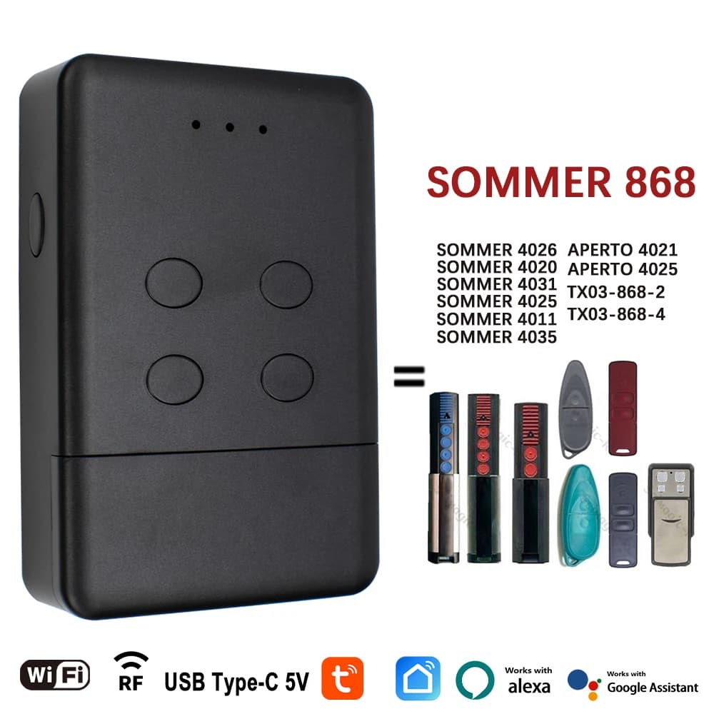 SOMMER – ouvre-porte de Garage intelligent WIFI 868