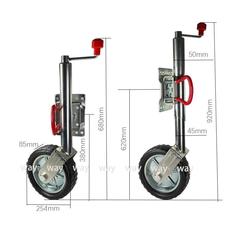 Roue Jockey en Caoutchouc Solide de 10 Pouces