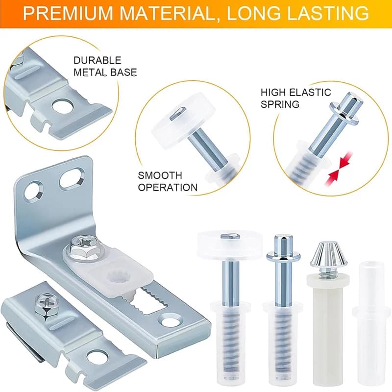 Kit complet de quincaillerie pour porte pliante pour placard coulissant – Supports essentiels