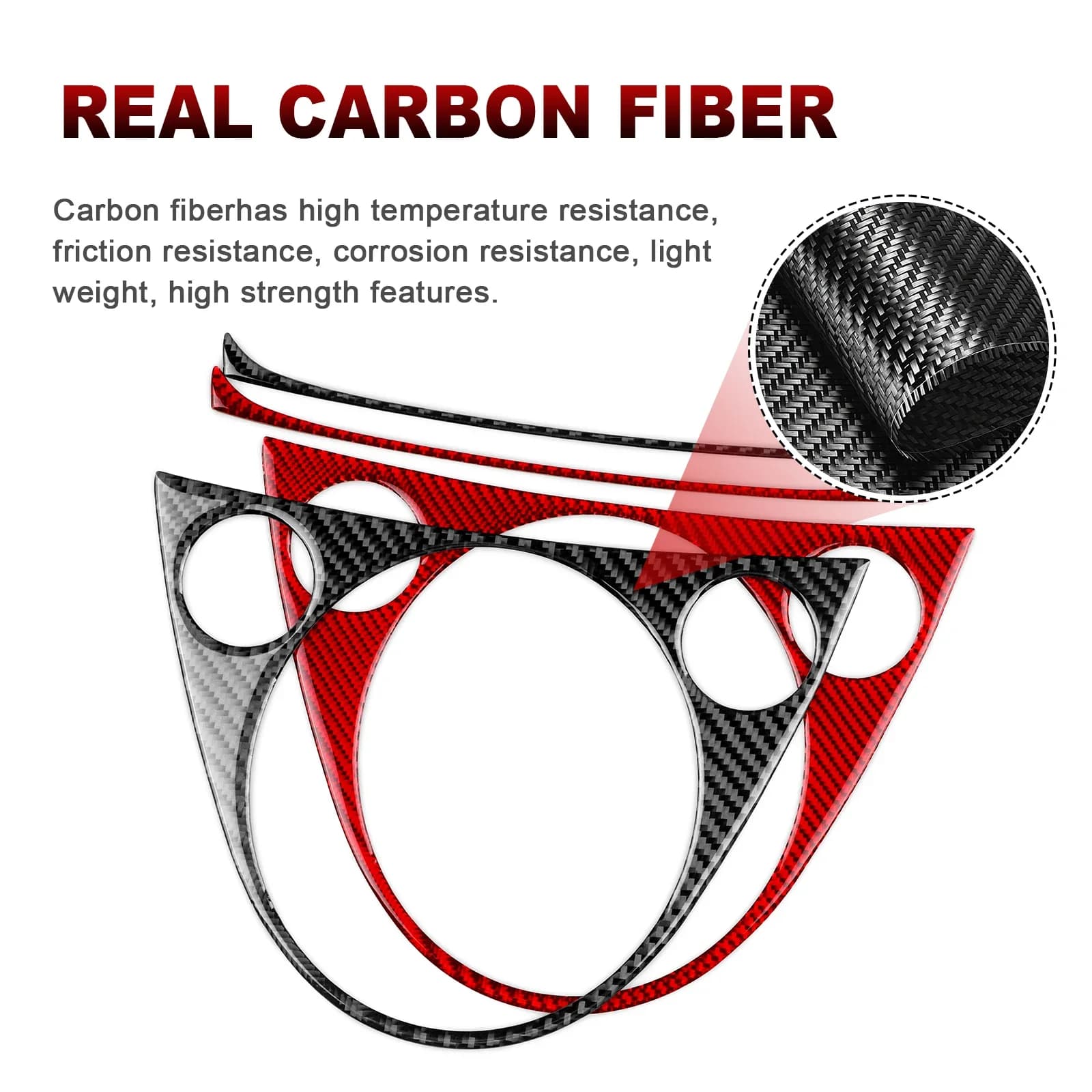 Pour Abarth 595 2016 2017 2018 2019 2020 2021 2022 2023 Pour Fiat 500 2011-2023 Garniture de levier de vitesses manuel/automatique en fibre de carbone souple