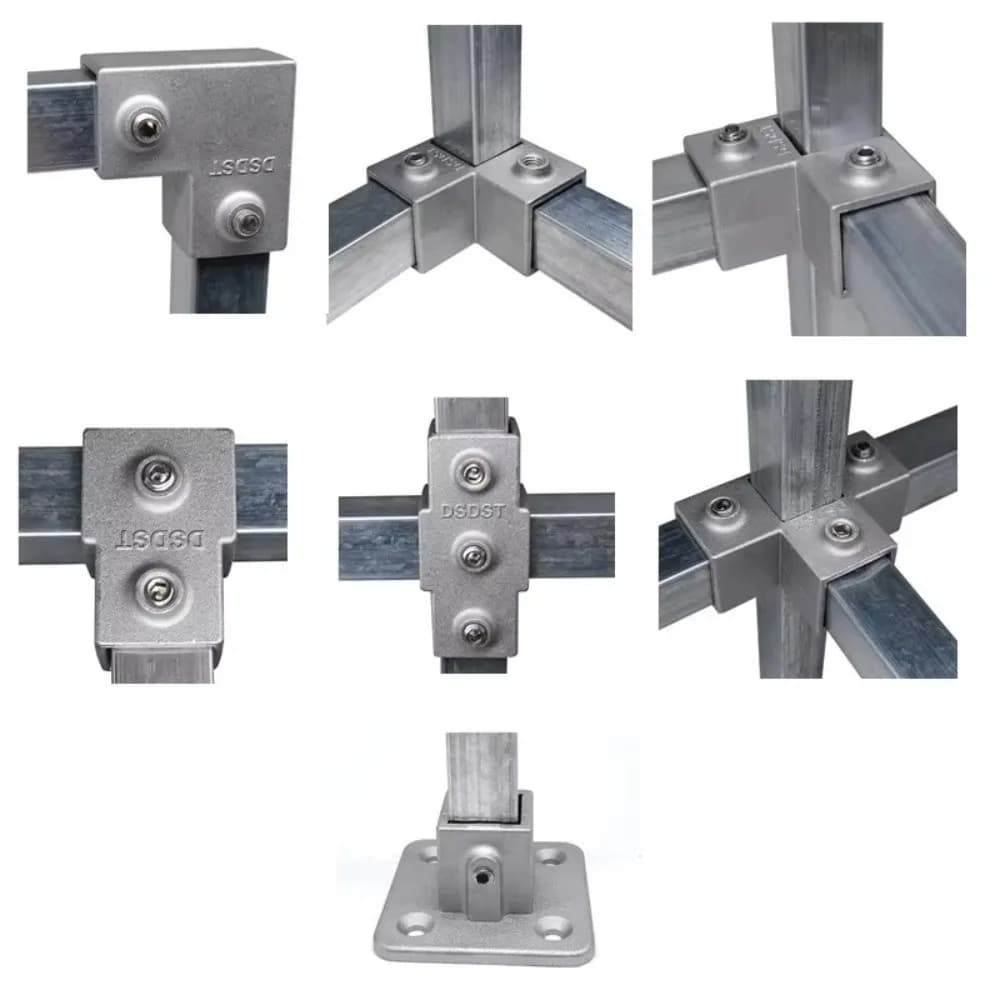Connecteur carré en alliage d'aluminium 20x20mm