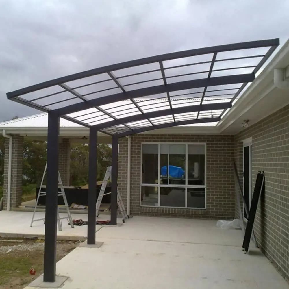 Auvent de protection anti-UV en polycarbonate, abri robuste en aluminium pour voiture, protection contre toutes les intempéries, couverture d'entrée