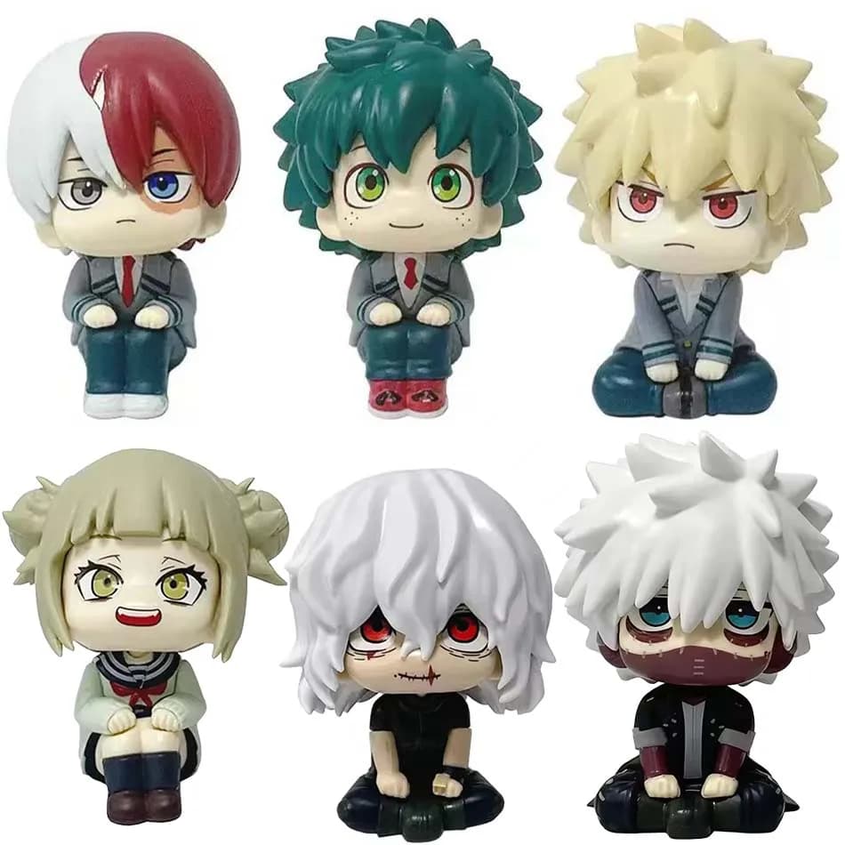 PVC |   (MHA) : Tomura Shigaraki / Izuku Midoriya / Katsuki Bakugo My Hero Academia Figurine PVC Mignonne Chibi |   Jouet de collection