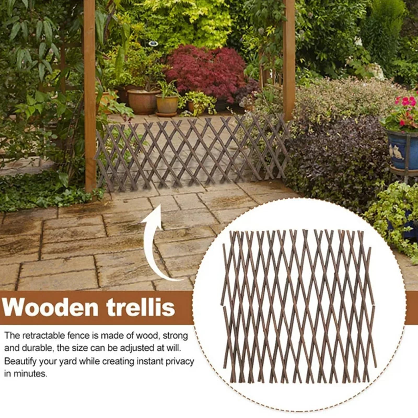 Clôture extensible en saule 40 cm