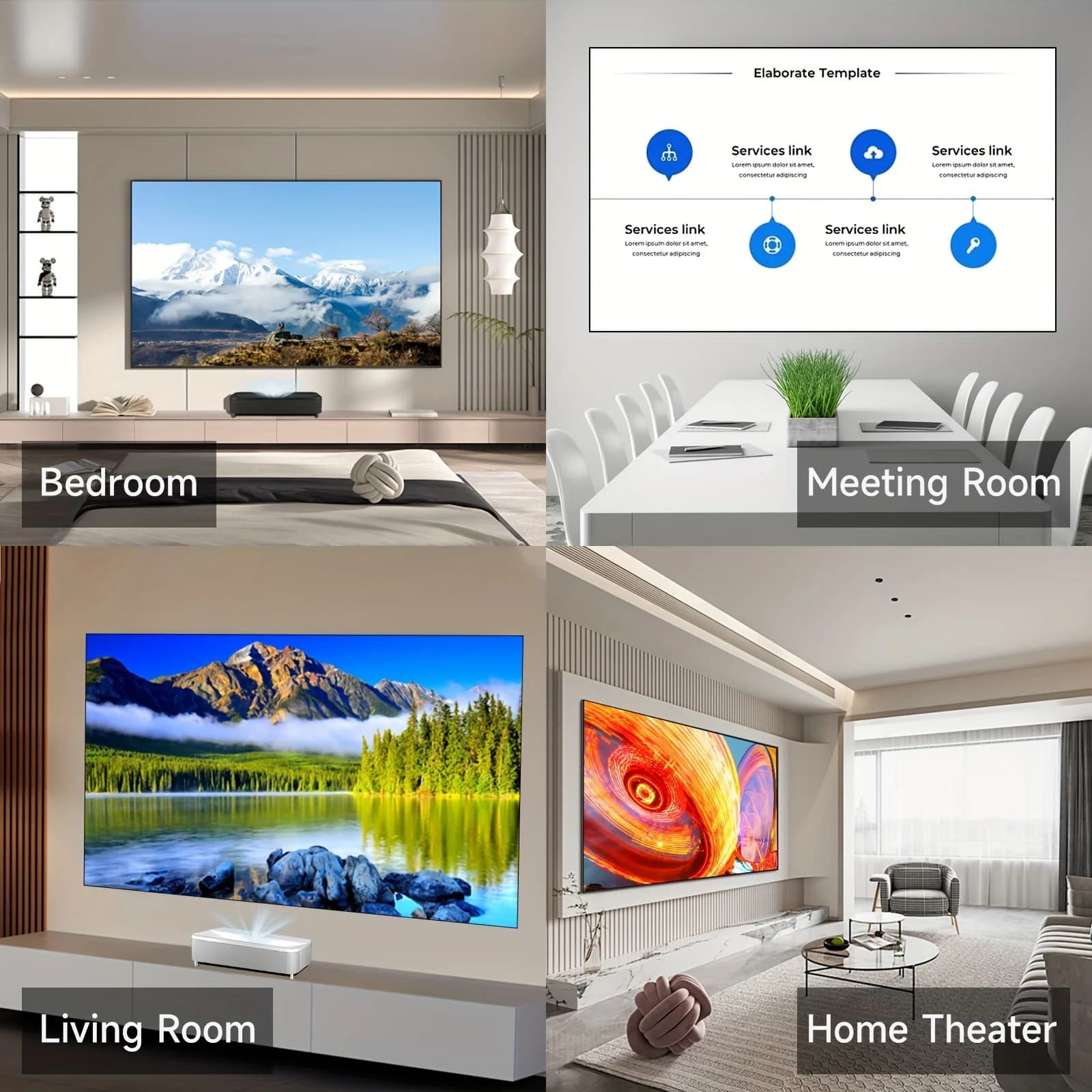 Écran de projecteur Portable 16:9, écrans de Projection pliables, cinéma maison, cinéma intérieur et extérieur, 4K HD 1080P, Anti-lumière plate