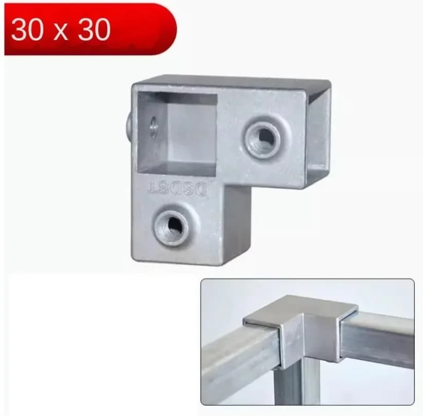 Pièce de connexion de Tube carré OD 30x30mm
