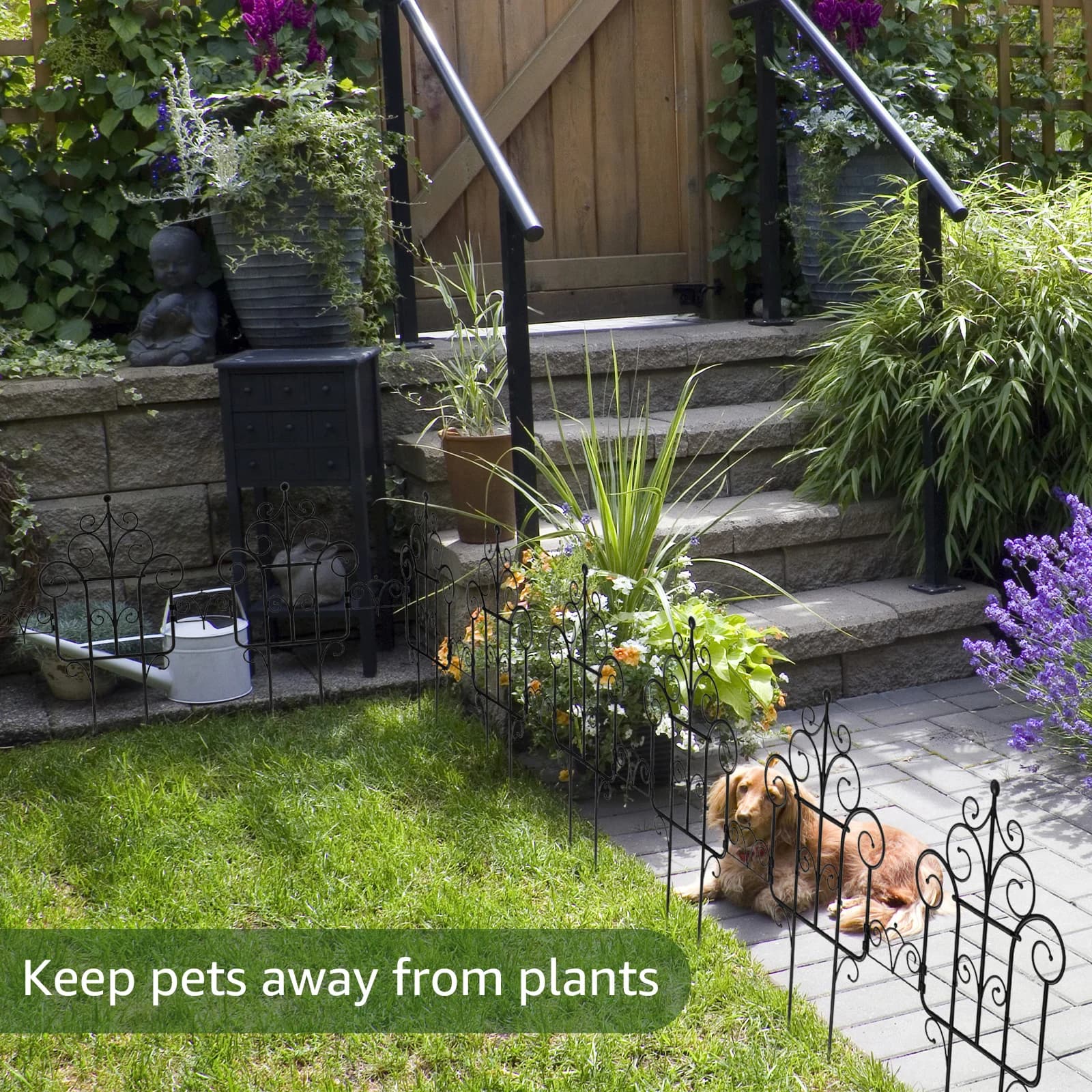 Clôture de jardin décorative pliante en plastique