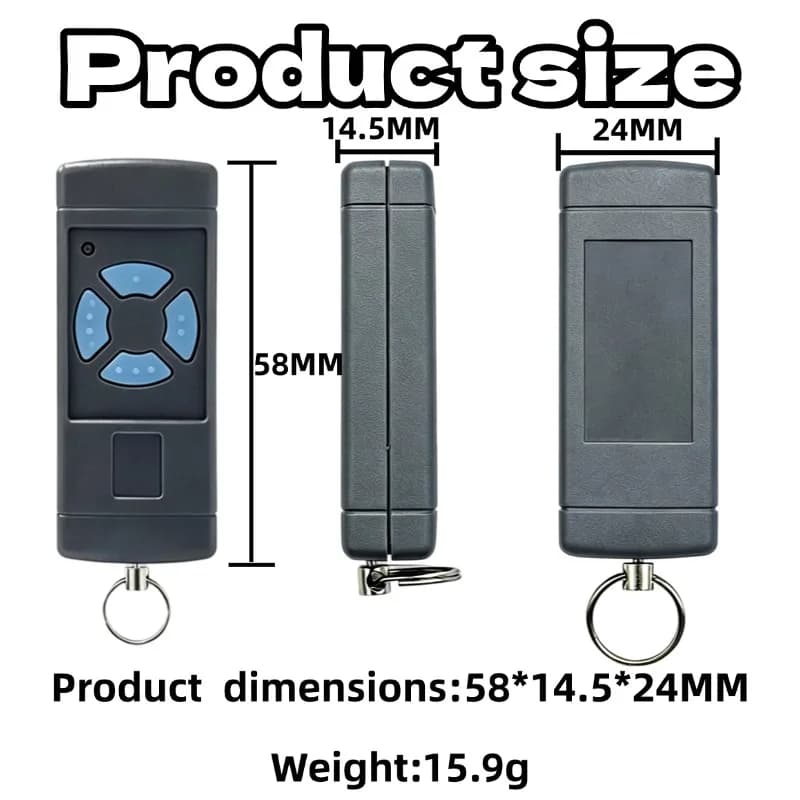 Télécommande HORMANN 868 MHz HSM4 HSM2 HS2 HS4 HSE2 HSE4 HSZ1 HSZ2 HSP4 pour porte de garage
