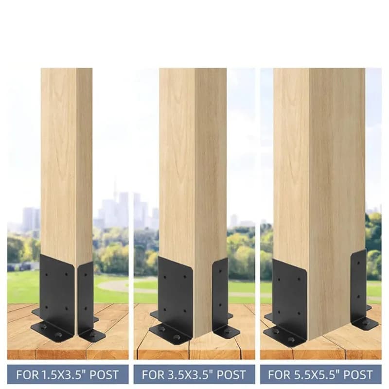 Supports de Base de poteau de clôture réglables en bois
