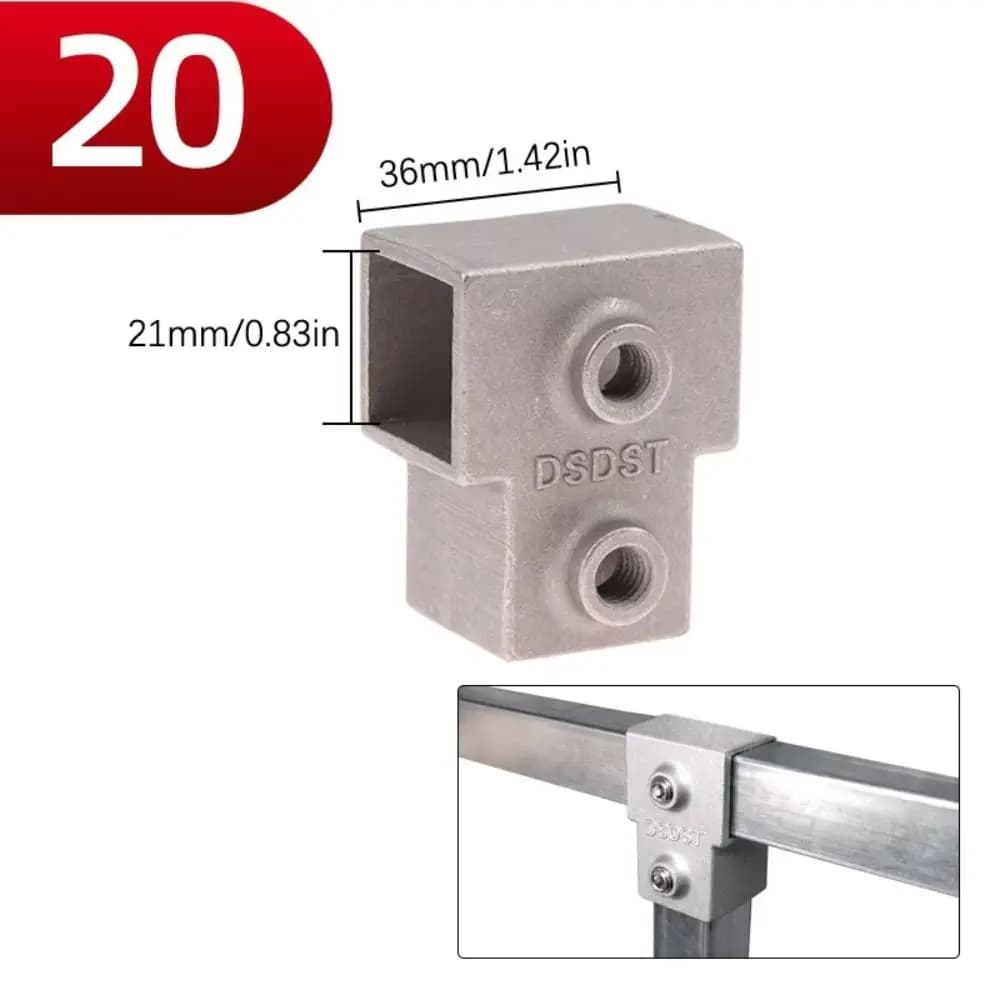 Tube carré 20x20mm, tube carré en alliage d'aluminium 30x30mm