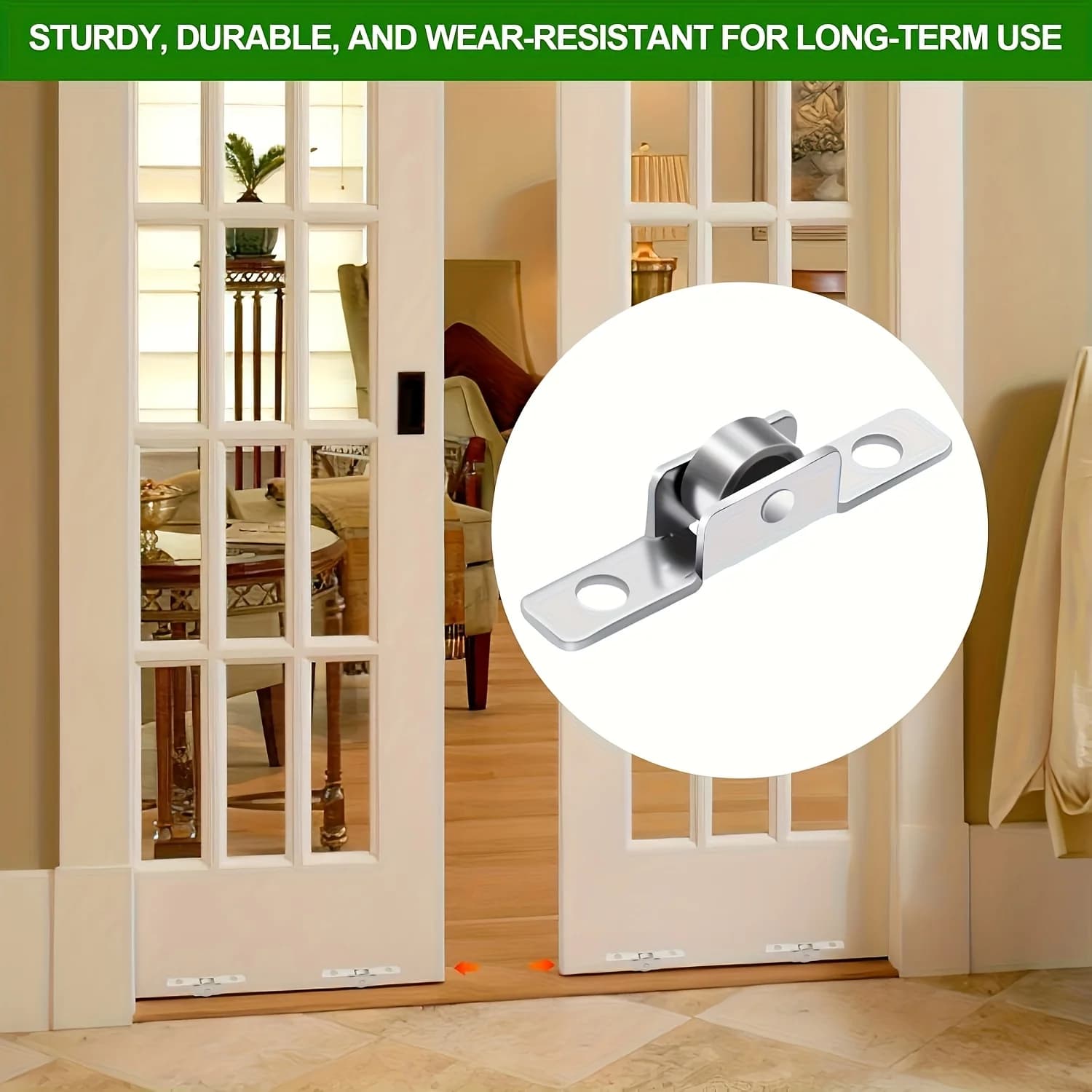 Roulettes de porte coulissante en métal durable