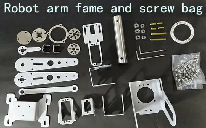 Bras mécanique 6 Dof, support en acier inoxydable, Servo KS3518, bras de Robot non assemblé pour Arduino pour Robot Programmable ESP32, Kit de bricolage