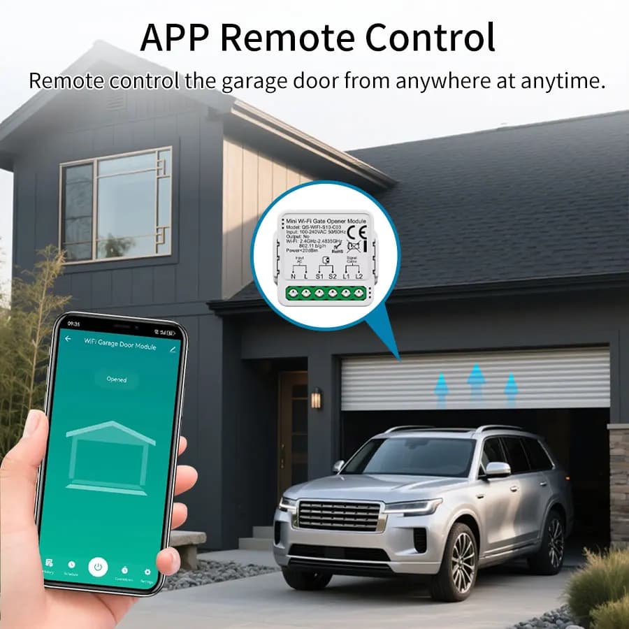 Module d'interrupteur intelligent pour porte de garage Tuya WiFi Zigbee