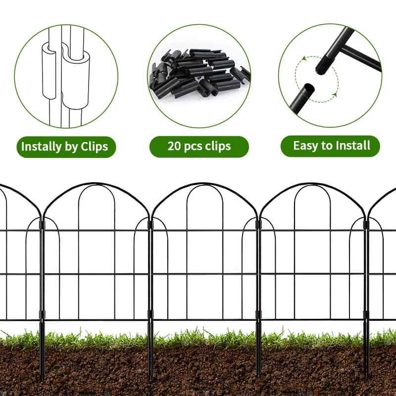 Lot de 10 clôtures décoratives de jardin