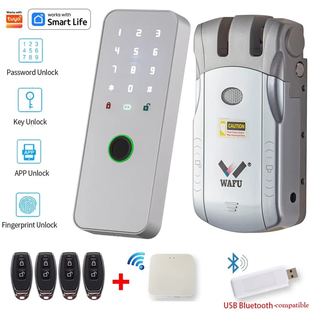WAFU 010 Tuya APP WiFi télécommande intelligente sans fil serrure électrique à empreinte digitale