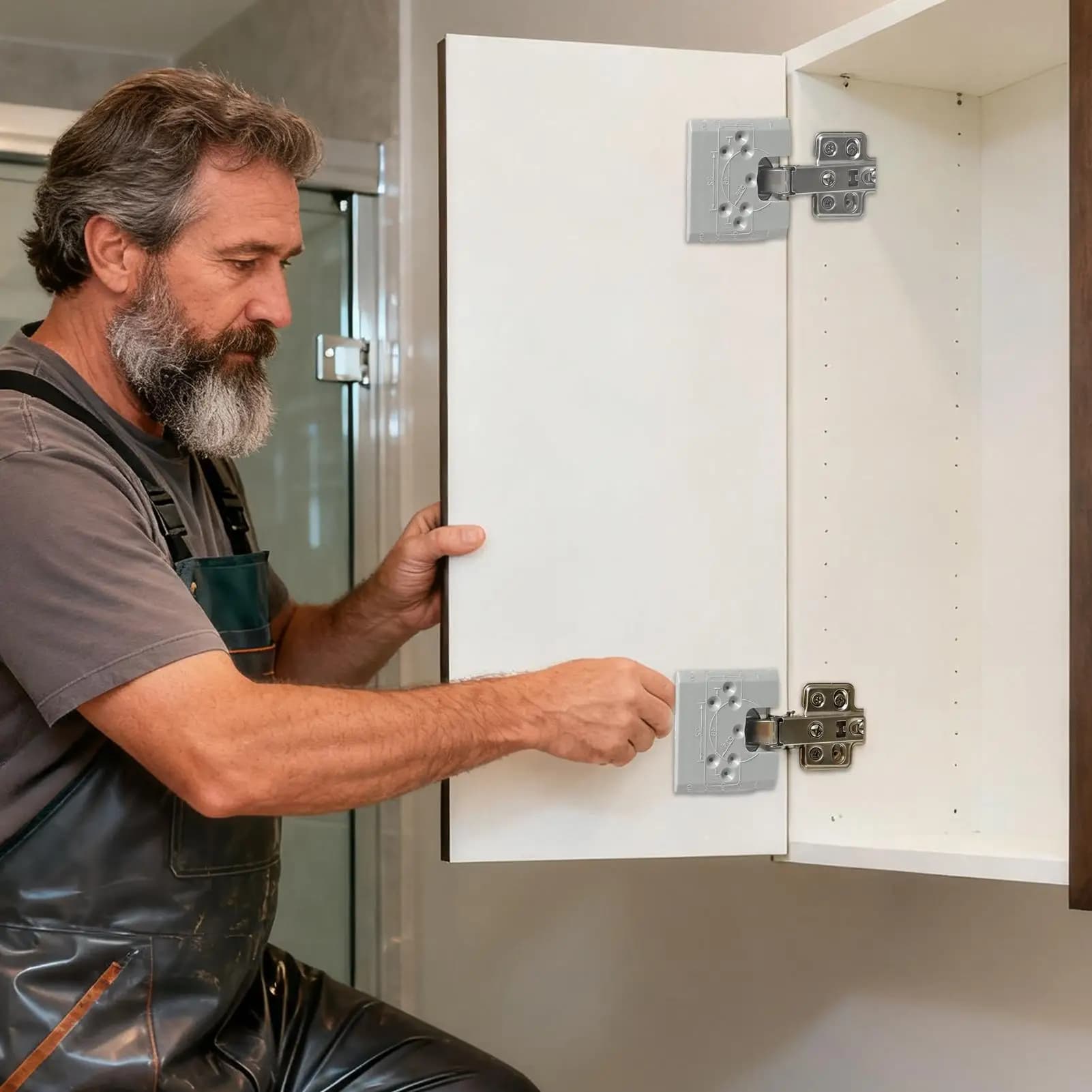 Gabarit d'installation de charnières de porte pour charpentier