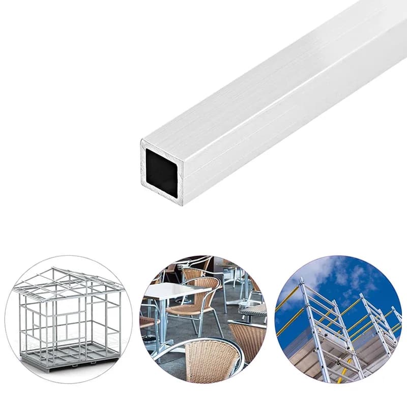 1 tube carré en aluminium avec spécifications de 10x1 0mm/20x20mm/30x40
