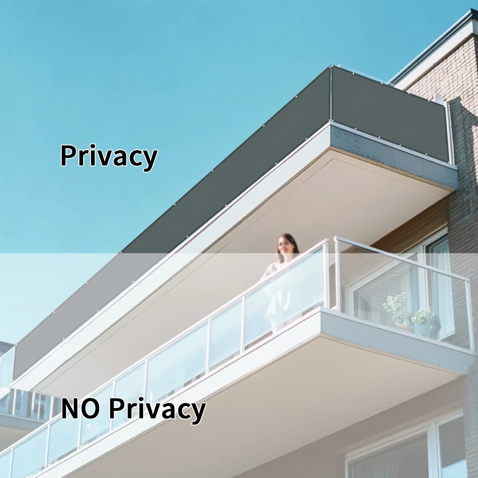 Couverture de clôture pour écran de confidentialité de balcon