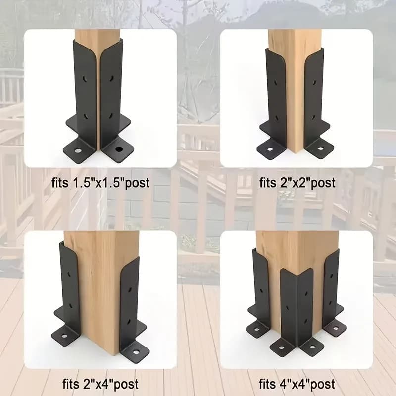 Supports de poteaux métalliques robustes 2 pièces