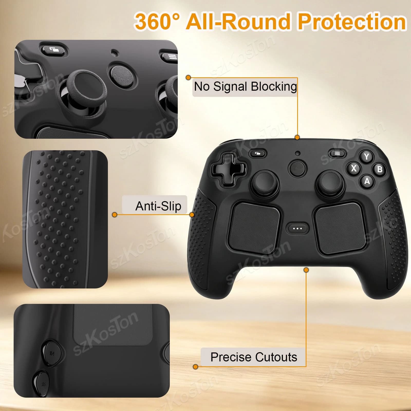 Étui de protection en silicone pour Steam Controller 2, coque antidérapante et antichoc, protection intégrale pour Steam Controller 2