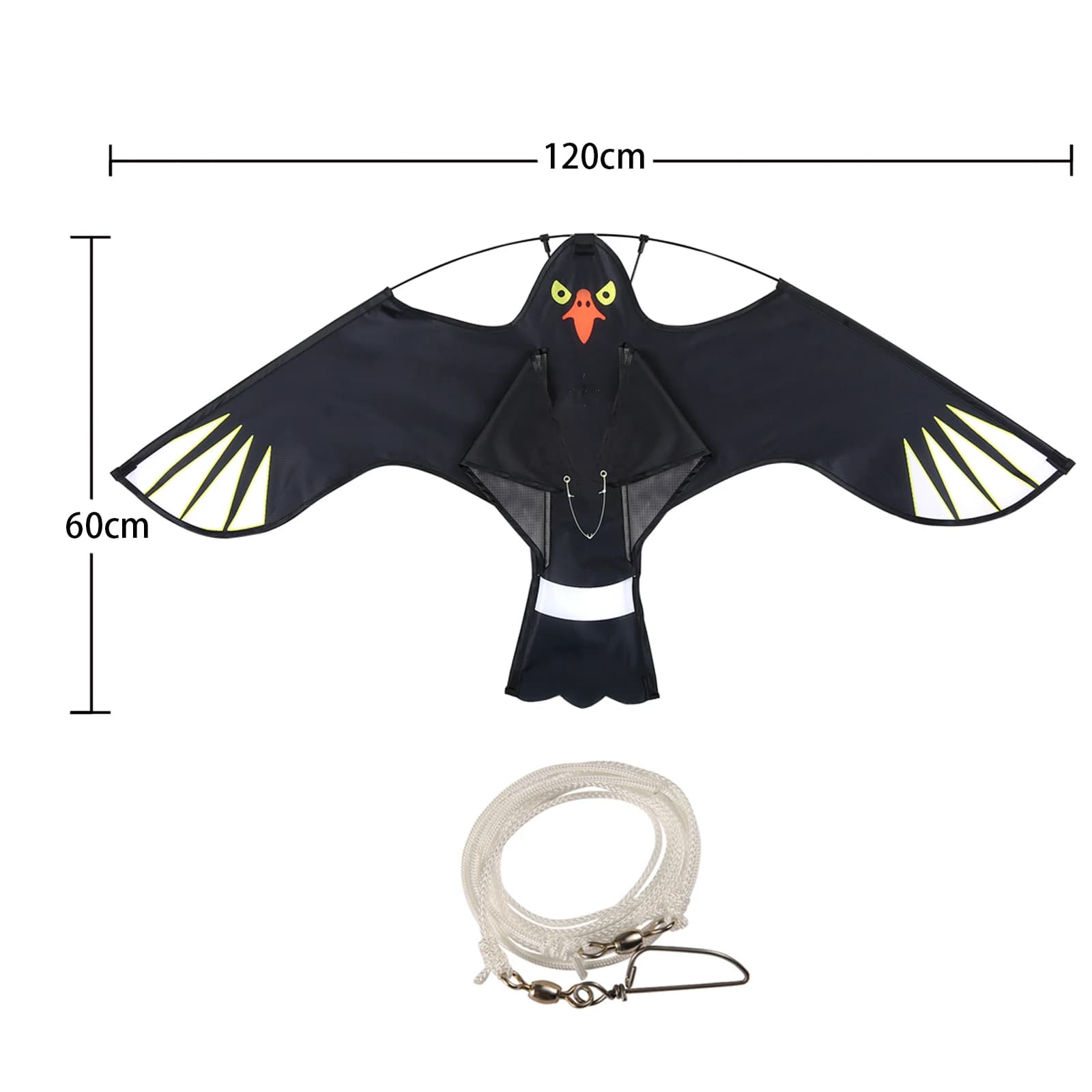 Répulsif pour oiseaux, cerf-volant d'aigle volant avec cultures, protecteur de ferme, lutte antiparasitaire en plein air, fournitures de prévention du jardin de la ferme