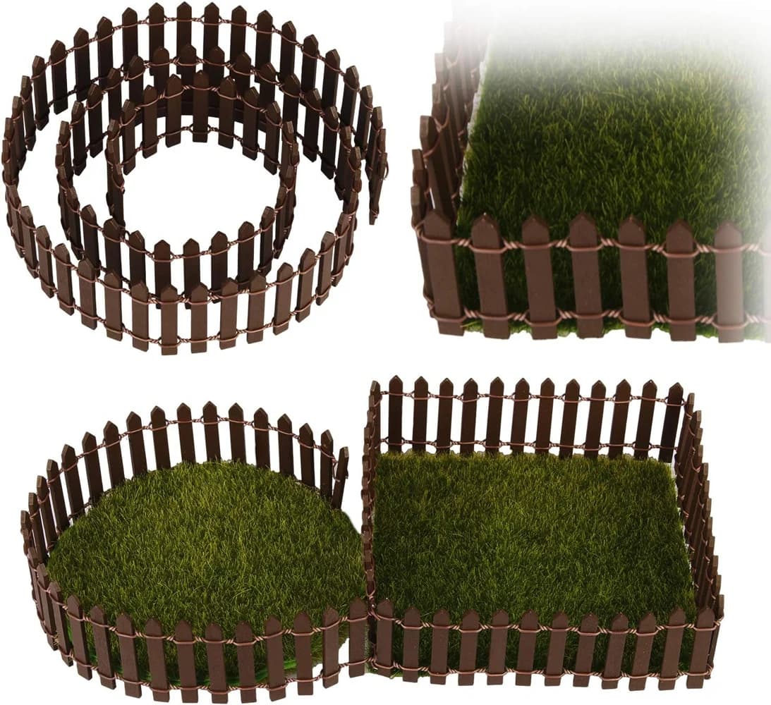 Mini Clôture Miniature en Bois de 100x5cm