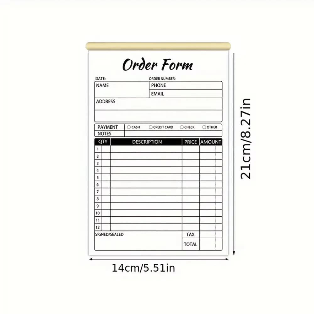 Livre de commandes de vente